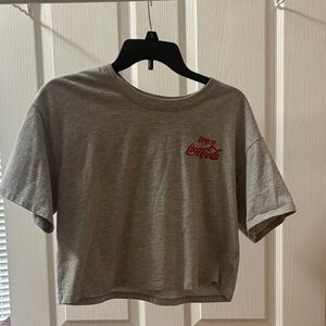 Coca-Cola Heather Gray Tee with Red Logo